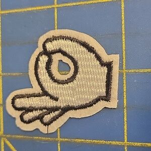 OK Hand Gesture Embroidered 3" Iron On Patch New